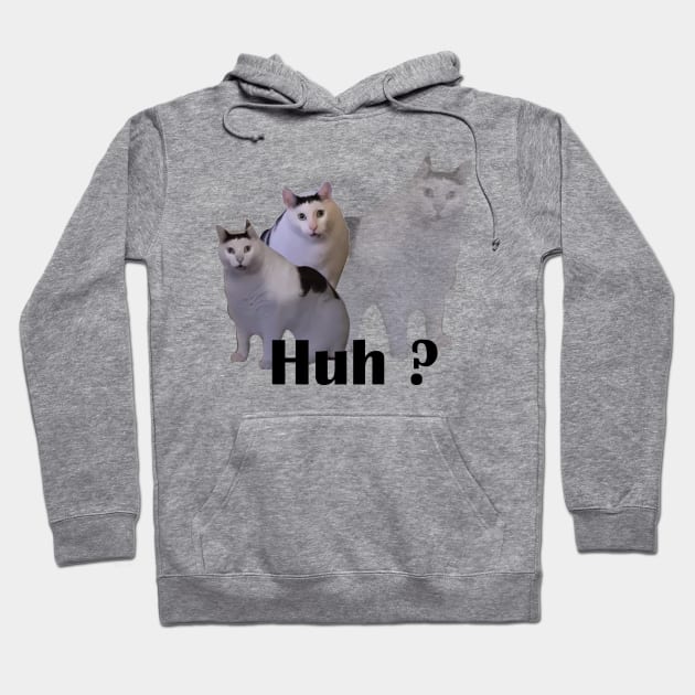 Huh Cat Meme Hoodie by LaroyaloTees